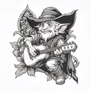 halfling bard that's dnd inspired tattoo design idea