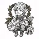 halfling bard that's dnd inspired tattoo design idea