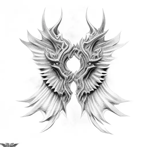 demon wings  tattoo design idea
