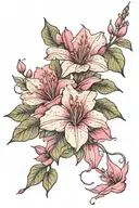 bougainvillea flower tattoo design idea