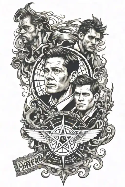 Supernatural TV show tattoo design idea