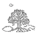 Maya tree small tattoo design idea