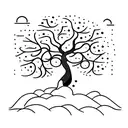 Maya tree small tattoo design idea