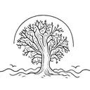 Maya tree small tattoo design idea