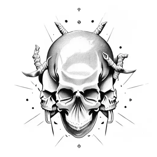 micelangelos adam's creation but with one skull hand and only until end of hand tattoo design idea