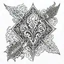 Fire and ice tattoo design idea