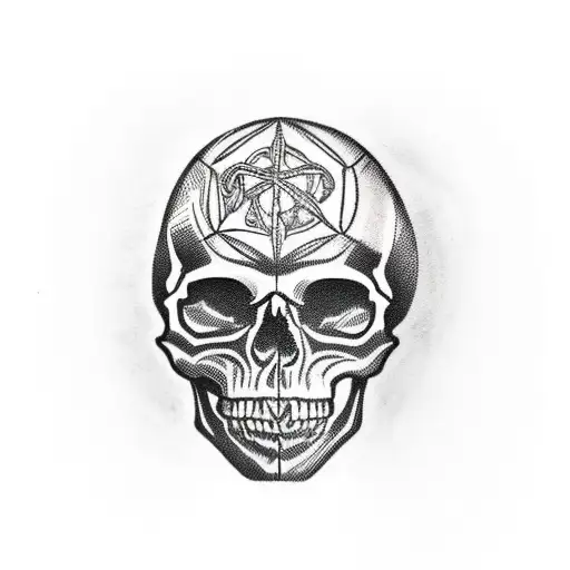  skull, motorcycle chain, motocycle wheel tattoo design idea