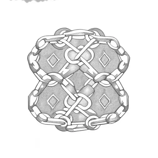 chain link fence  tattoo design idea