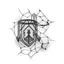 chain link fence  tattoo design idea