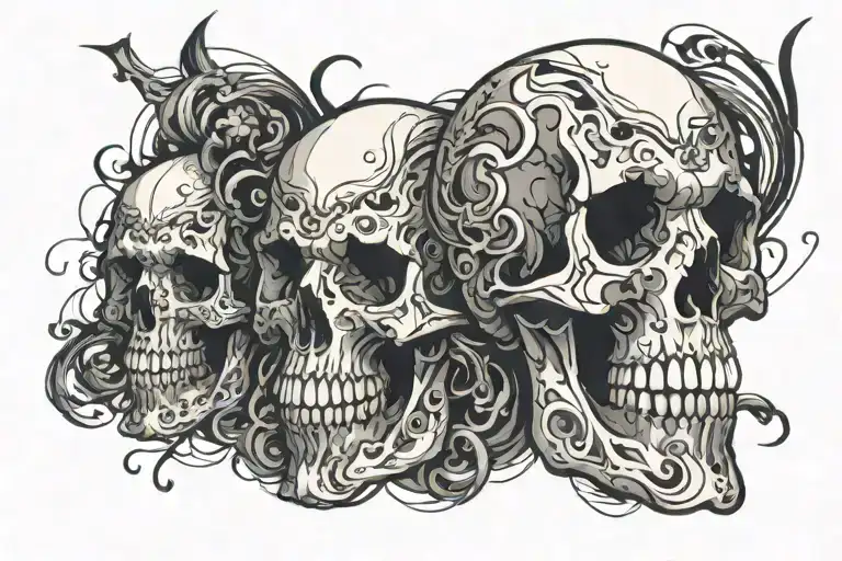 skull tattoo design idea