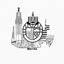 barcelona tattoo design idea