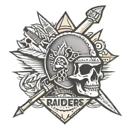 Las Vegas Raiders logo tattoo design idea