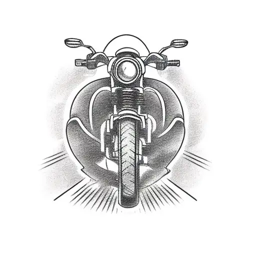 motorcycle,lighting McQueen, rest in peace  tattoo design idea