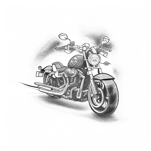 motorcycle,lighting McQueen, rest in peace  tattoo design idea