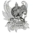 lord shani dev tattoo design idea