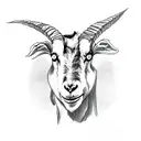 a goat standing on hind legs tattoo design idea