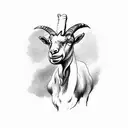 goat standing on hind legs  tattoo design idea