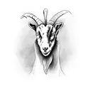goat standing on hind legs  tattoo design idea