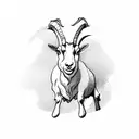 goat standing on hind legs  tattoo design idea