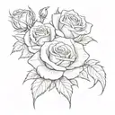 a rose which has a face with two masks on, an happy one and a sad one and thorns are falling out of it tattoo design idea
