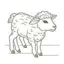 lamb cute tattoo design idea