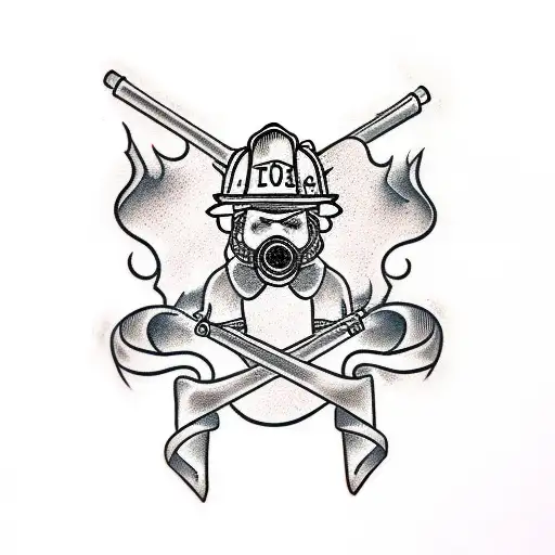 Firefighter tattoo design idea