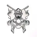 Firefighter tattoo design idea