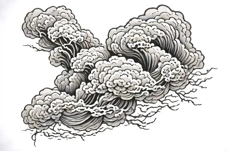 storm  cloud tattoo design idea