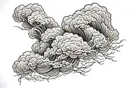 storm  cloud tattoo design idea