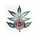 marijuana, harley Davidson tattoo design idea