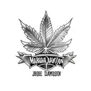 marijuana, harley Davidson tattoo design idea