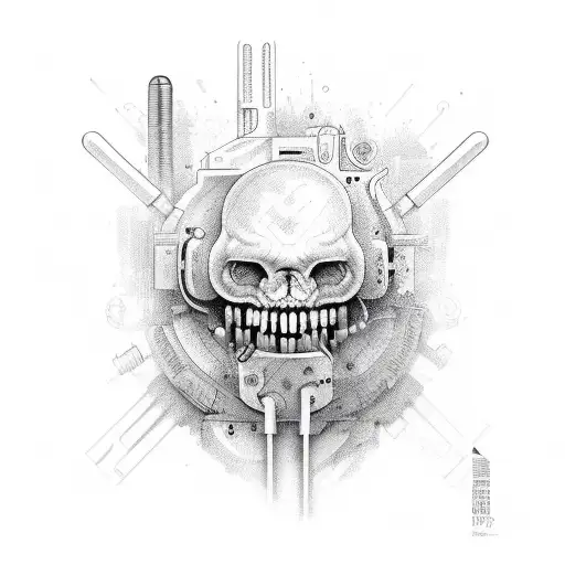 Drugs and face tattoo design idea