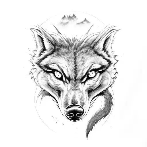 werewolf tattoo design idea