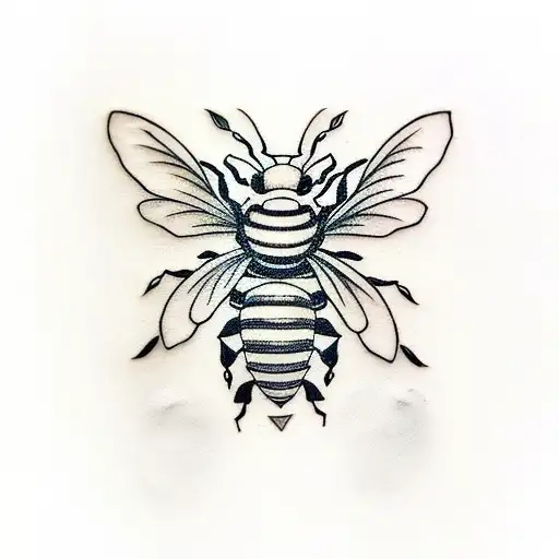 Lemon Bee Yellow tattoo design idea