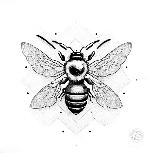 Bee Lemon Yellow tattoo design idea