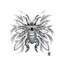Lemon Bee Yellow tattoo design idea