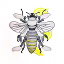 Lemon Bee Yellow tattoo design idea