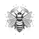 Bee Lemon Yellow tattoo design idea