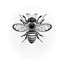 Bee Lemon Yellow tattoo design idea