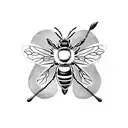 Bee Lemon Yellow tattoo design idea