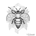Lemon Bee Yellow tattoo design idea