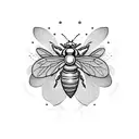 Lemon Bee Yellow tattoo design idea