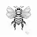 Lemon Bee Yellow tattoo design idea