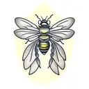 Lemon Bee Yellow tattoo design idea