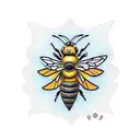 Lemon Bee Yellow tattoo design idea