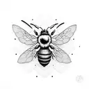 Bee Lemon Yellow tattoo design idea