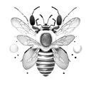 Bee Lemon Yellow tattoo design idea