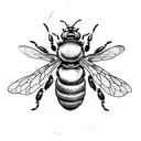 Bee Lemon Yellow tattoo design idea