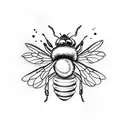 Bee Lemon Yellow tattoo design idea