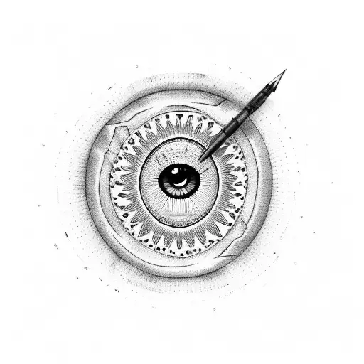 evil eye tattoo design idea